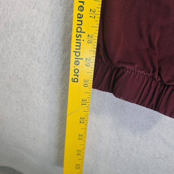 Matchstick Elastic Waist Joggers Pull On Chino Pants Men's Size 40 Burgundy - Picture 10 of 11